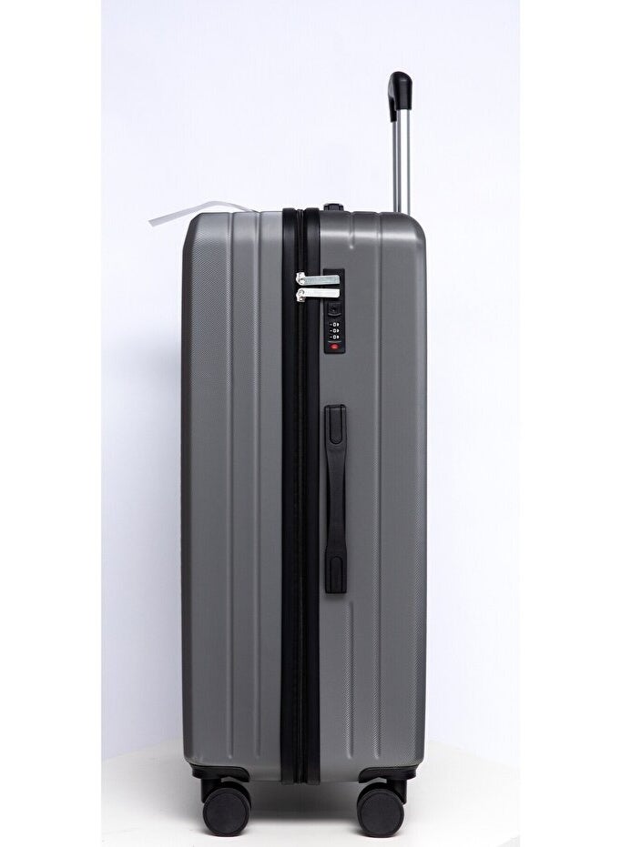 Space Luggage Set of 3 Hardside with Spinner Wheels & Lightweight ABS Luggage for Travel, 28/24/20, Grey - Image 4