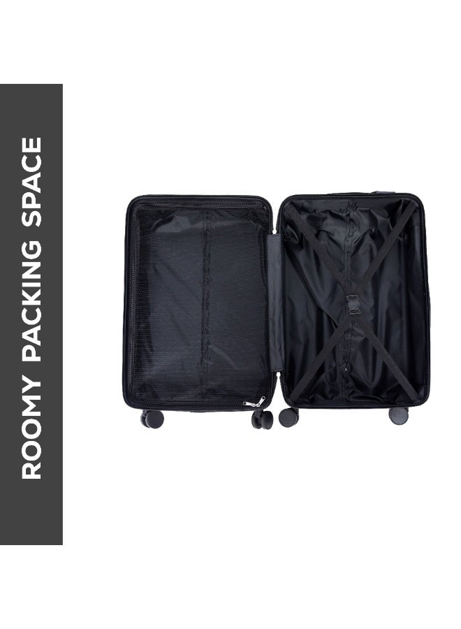 Space Luggage Set of 3 Hardside with Spinner Wheels & Lightweight ABS Luggage for Travel, 28/24/20, Grey - Image 4