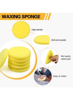 Dondeen Car Cleaning Kit 9 Pcs  jumbo Car Sponge Super Absorbent Car Wash Sponges Thick Microfibre Cleaning Cloth Scratch Free Double side Car Wash Mitts Waxing sponge for Windscreen Bodywork Inside  - Image 4