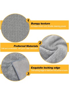 Dondeen Car Cleaning Kit 9 Pcs  jumbo Car Sponge Super Absorbent Car Wash Sponges Thick Microfibre Cleaning Cloth Scratch Free Double side Car Wash Mitts Waxing sponge for Windscreen Bodywork Inside  - Image 5