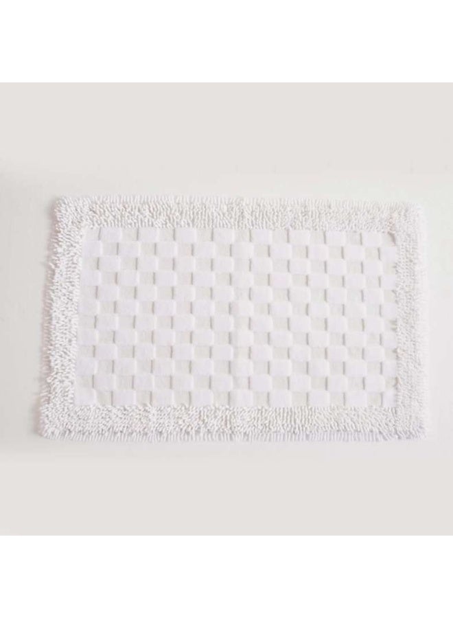 Pan Home حصيرة حمام بإطار مربعات 60x90 سم - أبيض - Image 4