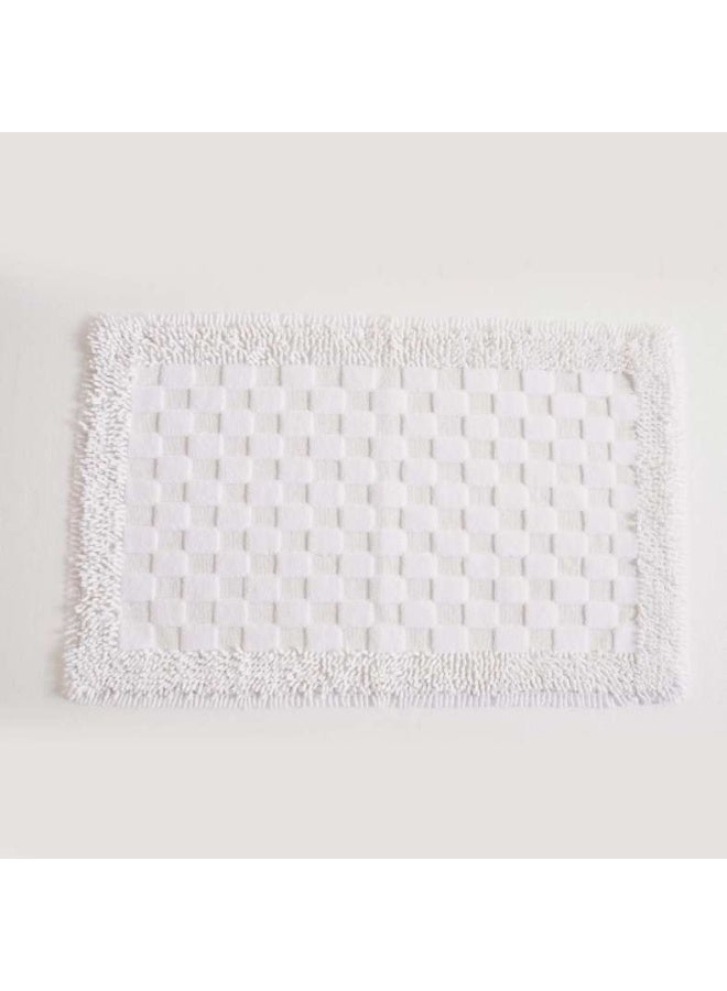 Pan Home حصيرة حمام بإطار مربعات 60x90 سم - أبيض - Image 3