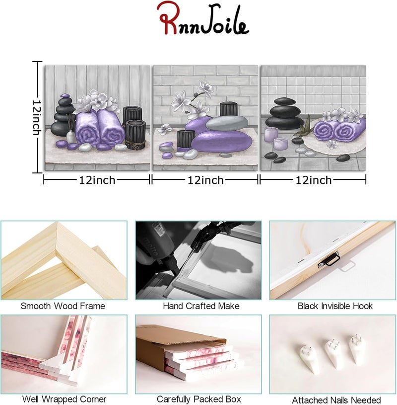 RnnJoile Spa Canvas Wall Art Set - Image 5