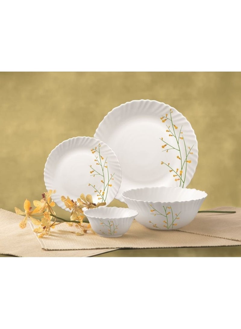 Laopala LaOpala Dinnerware Set 20 Pcs, Citron Weave: Elevate Your Dining Experience Dinnerware Set | Microwave Safe & Dishwasher Serving Set| Serving Utensils For Family Meals  - Image 1