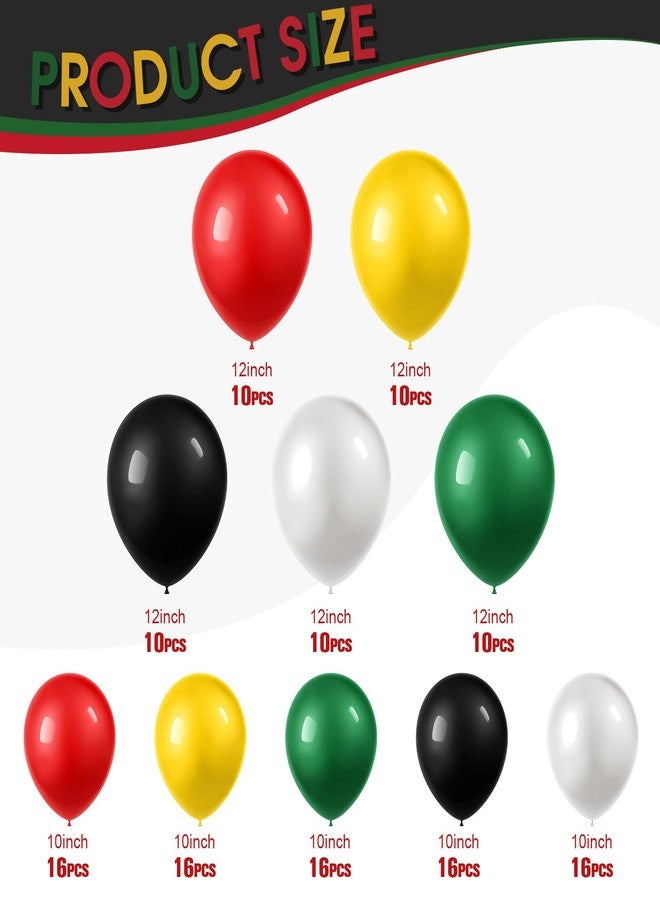 Deekin 130 Pcs Black History Month Balloons Party Decoration Juneteenth Day Garland Arch Patriotic Latex Balloons for Wedding Baby Shower Birthday Party Supply(Yellow, Black, Dark Green, Red, White) - Image 3