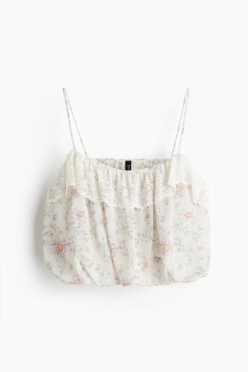 H&M Bubble-hem strappy top