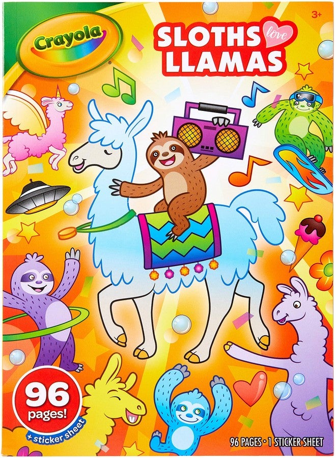 Crayola Coloring Booksloths & Llamas (040496) - Image 1