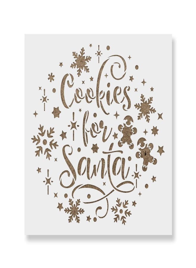 Stencil Revolution Cookies for Santa Gingerbread Stencil - Winter Stencil, Cookies Stencil, Christmas Stencils, Gingerbread Stencil, Santa Stencil - Image 1