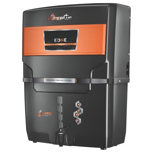 Pure Plus Pureplus Mineral RO+UV+UF 12 Liter RO + UV + TDS ADJUSTER Water Purifier With Copper Charge Technology Black & Copper Best For Home and Office (Made In India) - Image 2