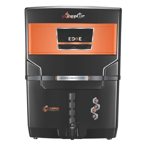 Pure Plus Pureplus Mineral RO+UV+UF 12 Liter RO + UV + TDS ADJUSTER Water Purifier With Copper Charge Technology Black & Copper Best For Home and Office (Made In India) - Image 3