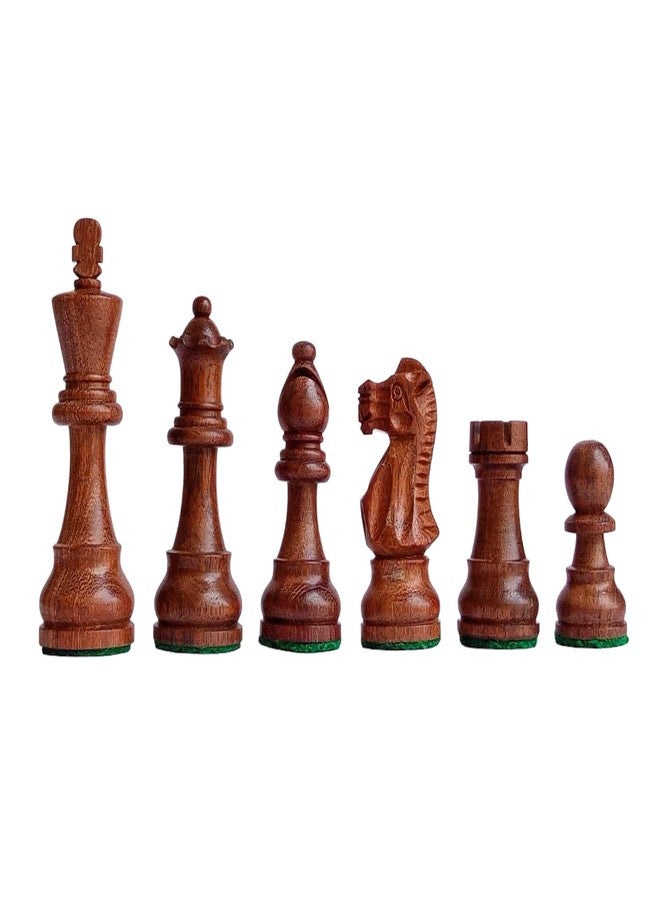 Enterro Wooden Chess Pieces 3 inch Staunton German Knight Classic Series - Made of Acacia Wood and Boxwood (Without Chess Board) - Image 3