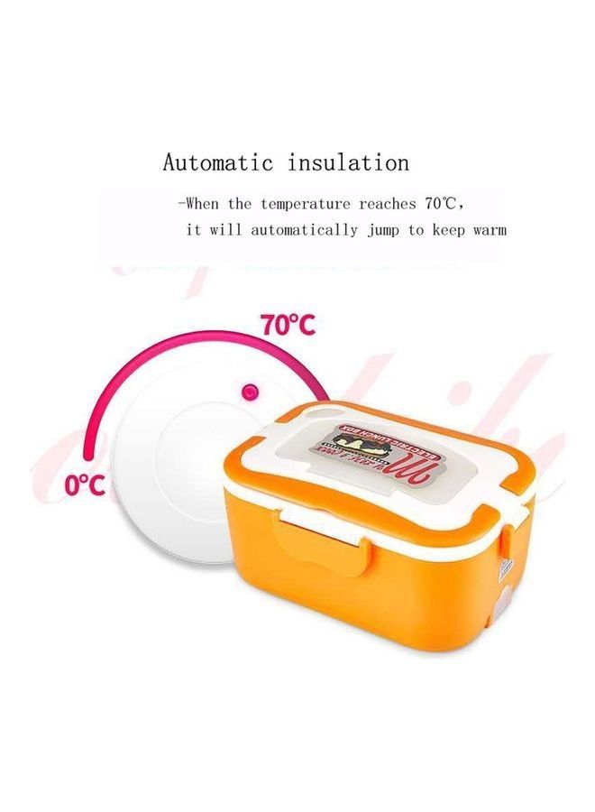 NIBEMINENT 2 Pcs Portable Electric Heated Food Warmer Box Orange 25 x 20 25cm - Image 4