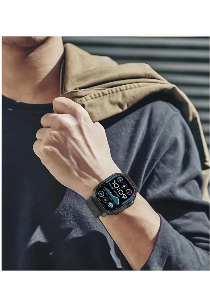 FLYHSO Milanese Mesh Loop Compatible with Apple Watch Bands 49mm 46mm 45mm 44mm 42mm for Men Women, Stainless Steel Mesh Loop with Parachute-style Buckle for iWatch Ultra 2 Series 10 9 8 7 6 SE 5 4 3 - Image 3