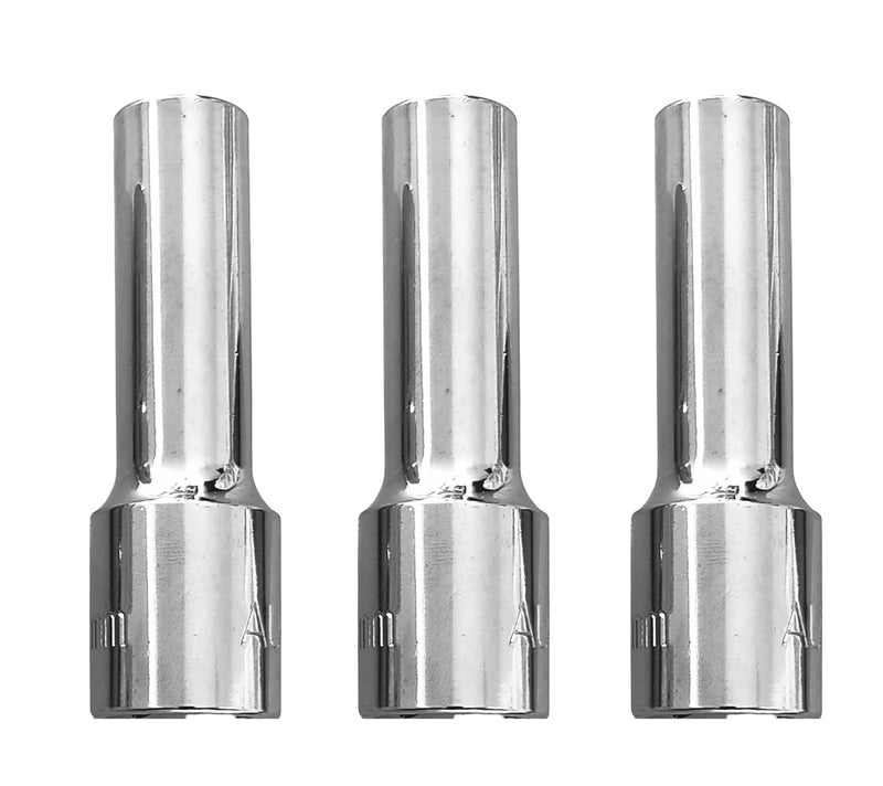 4 NEX 8mm + 10mm + 12mm, 1/2" Drive Hex Long Chrome Vanadium Steel, Anti Rust, Heavy Duty Socket - Image 1