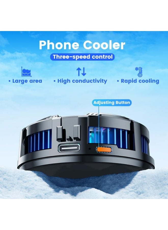 Magnetic Phone Cooler with Temperature Display – Dual Speed Adjustable Mobile Phone Radiator with Semiconductor Cooling for Gaming, Livestream & Vlogging – Fast Cooling Fan Compatible with iPhone & Android  - Image 5