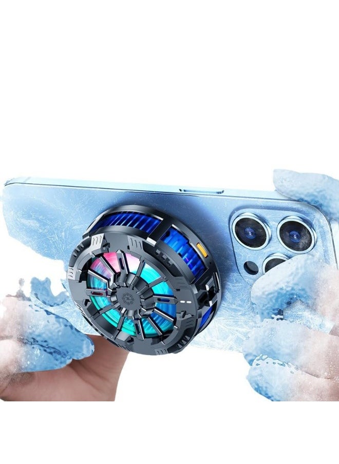 Magnetic Phone Cooler with Temperature Display – Dual Speed Adjustable Mobile Phone Radiator with Semiconductor Cooling for Gaming, Livestream & Vlogging – Fast Cooling Fan Compatible with iPhone & Android  - Image 3