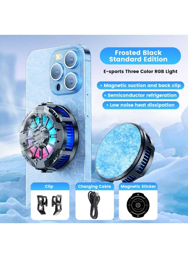Magnetic Phone Cooler with Temperature Display – Dual Speed Adjustable Mobile Phone Radiator with Semiconductor Cooling for Gaming, Livestream & Vlogging – Fast Cooling Fan Compatible with iPhone & Android  - Image 4