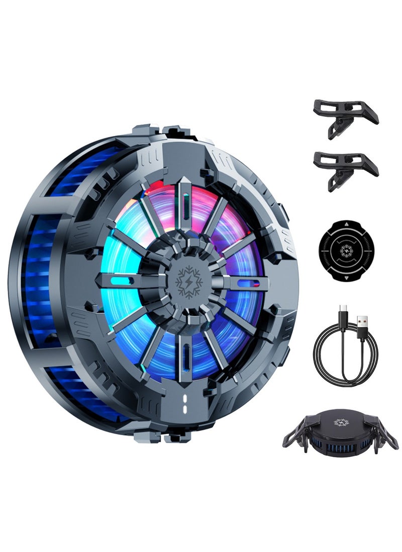 Magnetic Phone Cooler with Temperature Display – Dual Speed Adjustable Mobile Phone Radiator with Semiconductor Cooling for Gaming, Livestream & Vlogging – Fast Cooling Fan Compatible with iPhone & Android  - Image 1