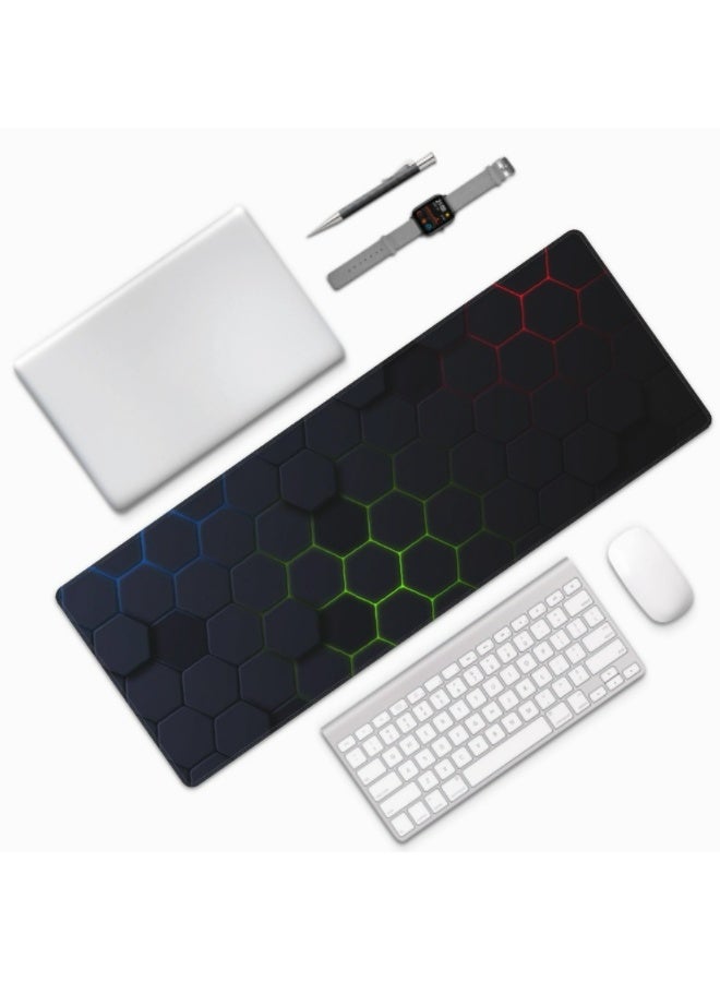 Gaming Laptop Mouse Pad Gaming Mouse Pad Big Desk Pads PC Keyboard Non-Slip 800 * 300 * 3mm Thicker Supper Rubber Table Mat Mouse Pads Edges Design for mouse and keyboard,gaming home and working office - Image 3