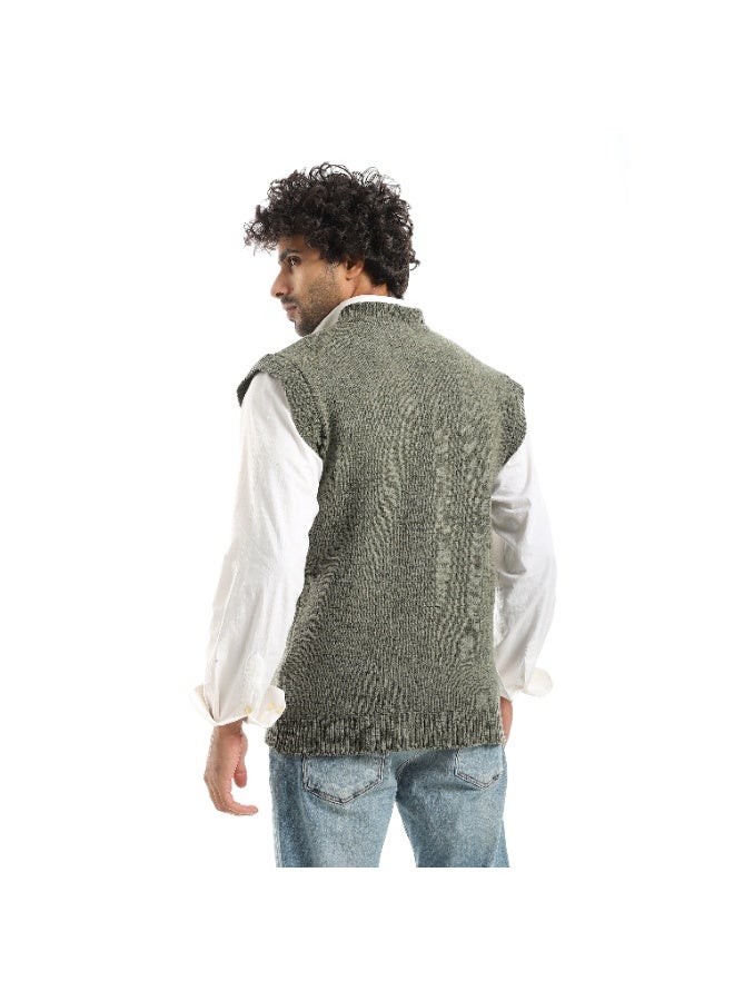 سيزار فيست صوف رجالي برقبة علي شكل سبعة وبدون أكمام - Image 3