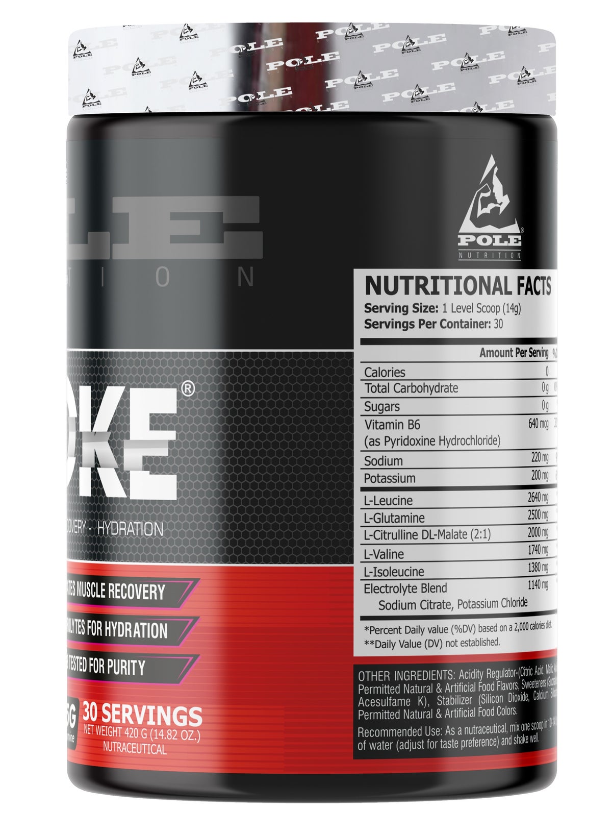 Pole Nutrition Watermelon Splash BCAA Stroke Powder 30 Servings