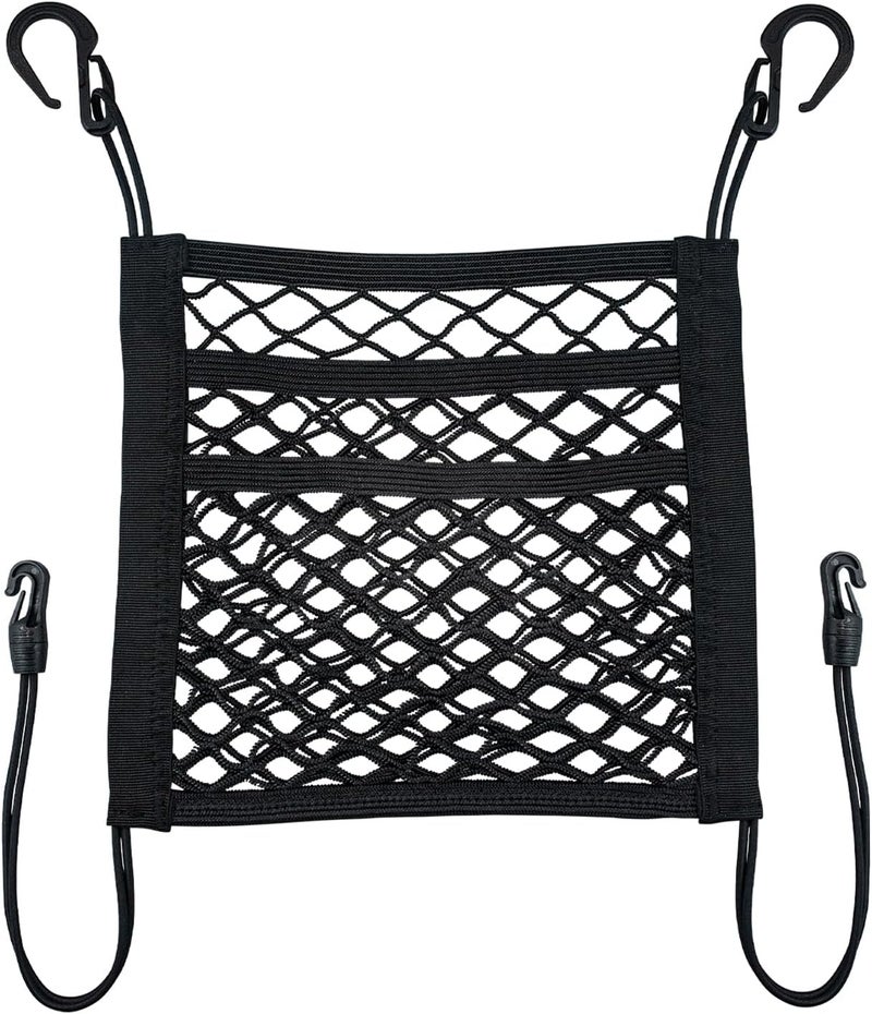 VEHIRIE Car Seat Net - Universal 3-Tier Mesh Storage Organizer for Front Seats - Image 1