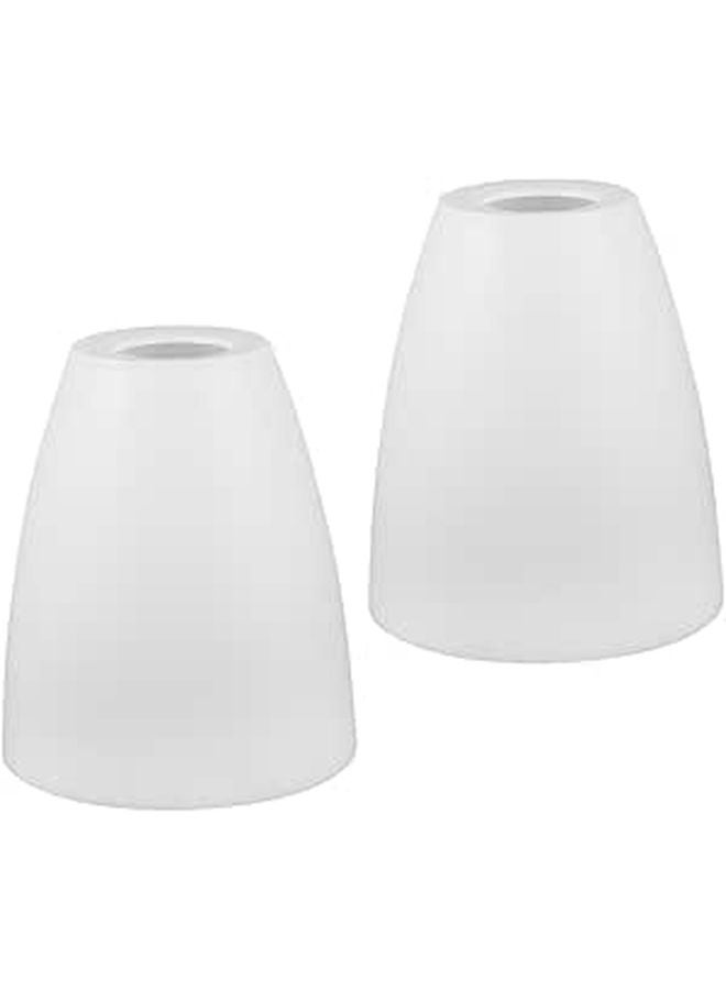 White Plastic Replacement Lampshade 2 Pack Durable Light Cover For Home Decor - Image 1