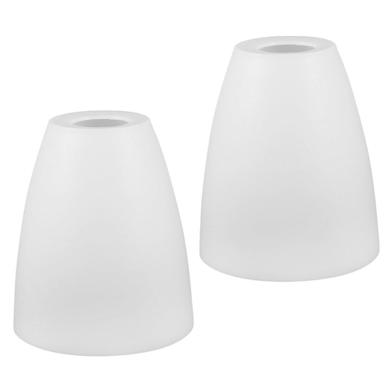 White Plastic Replacement Lampshade 2 Pack Durable Light Cover For Home Decor - Image 2
