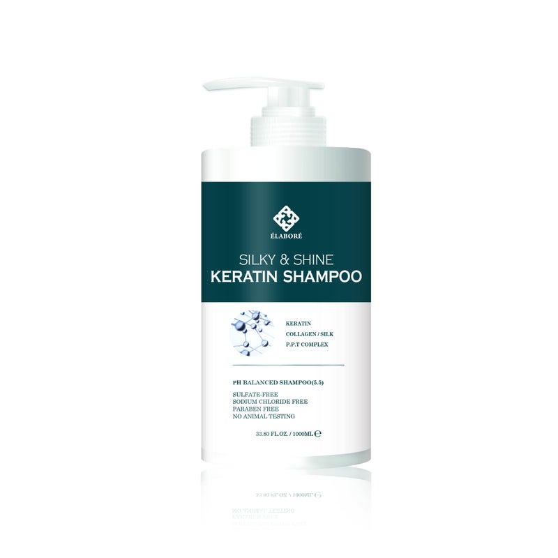 Elabore Silky & Shine KERATIN Shampoo & Pack SET 33.80fl.oz/ 1000ml - Image 1