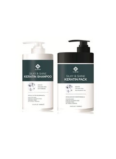 Elabore Elabore Silky & Shine KERATIN Shampoo & Pack SET 33.80fl.oz/ 1000ml  - Image 1