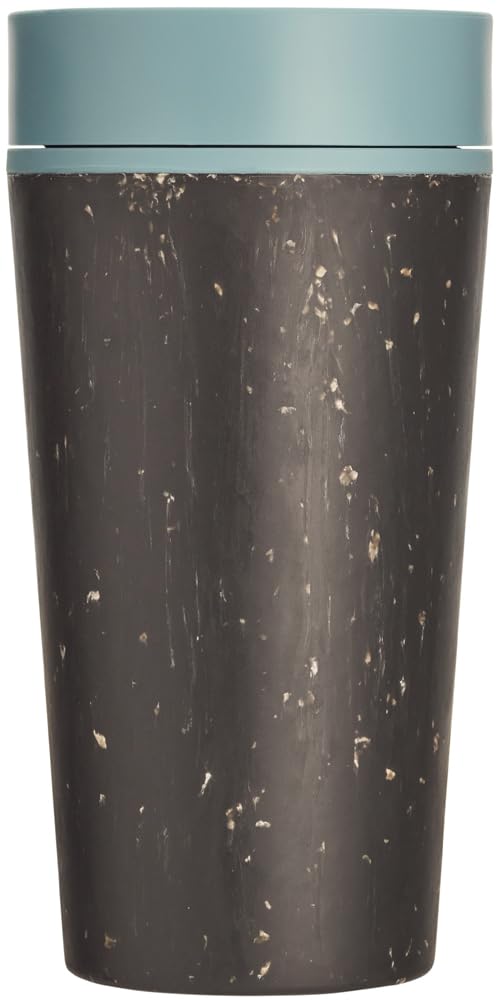 Circular and Co Leakproof Reusable Coffee Cup 12oz/340ml - The World's First Travel Mug Made from Recycled Coffee Cups, 100% Leak-Proof, Sustainable & Insulated (Black & Faraway Blue) - Image 4