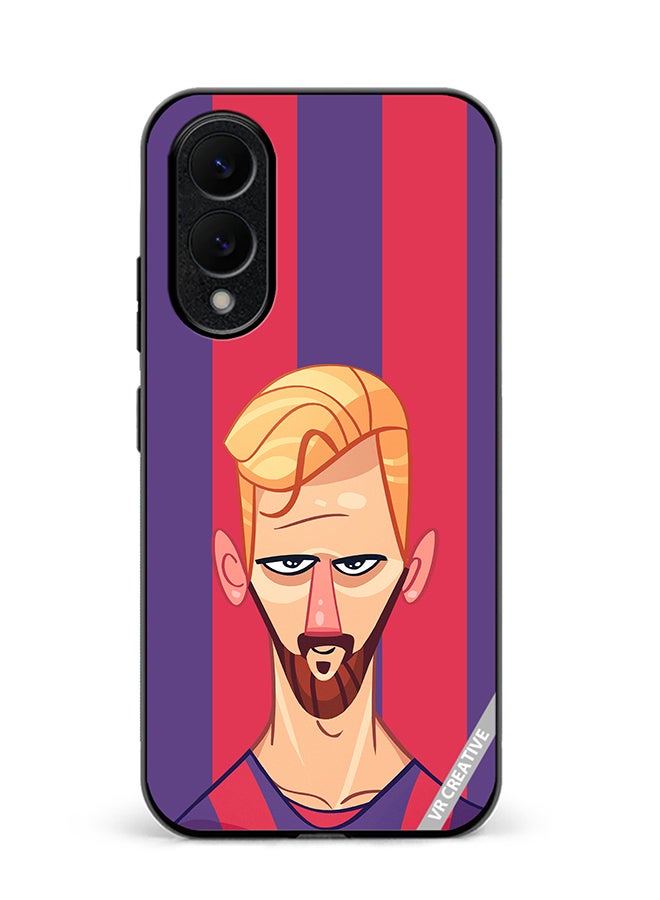 Protective Case Cover For Samsung Galaxy S25 Edge Messi Design Multicolour