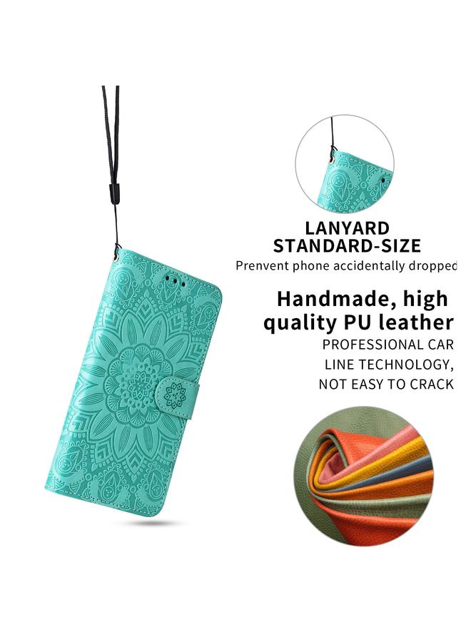 S-TOP Case For Samsung Galaxy M53 5G Embossed Sunflower Leather Phone Case - Image 4