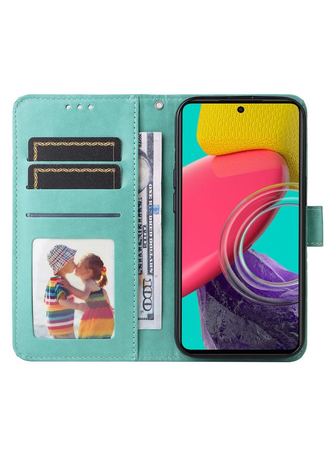 S-TOP Case For Samsung Galaxy M53 5G Embossed Sunflower Leather Phone Case - Image 3