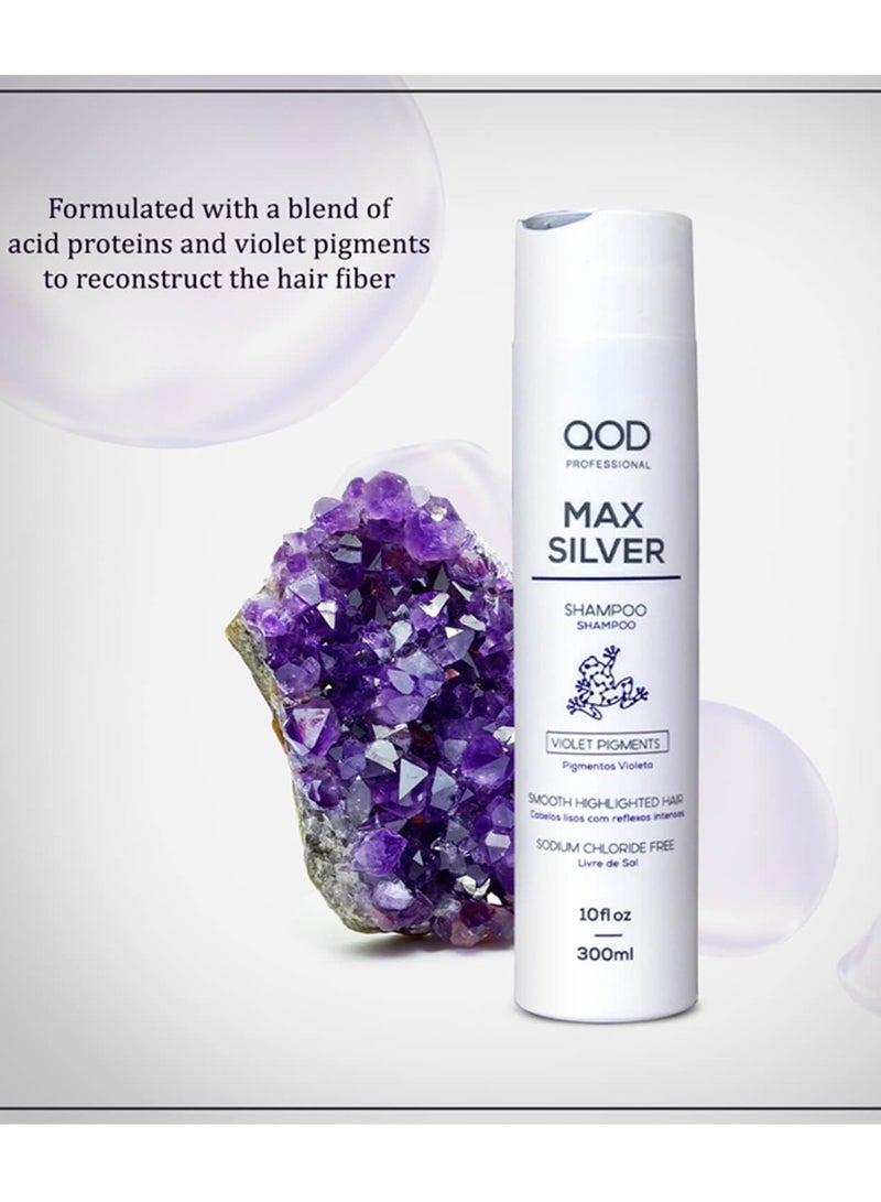 QOD Professional Max Silver Shampoo 300ml Sulphate free Sodium Chloride free - Image 2