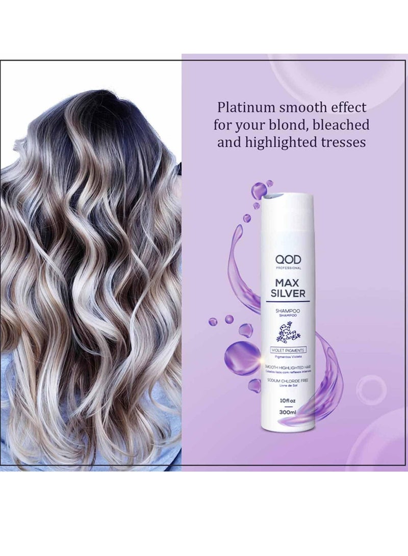QOD Professional Max Silver Shampoo 300ml Sulphate free Sodium Chloride free - Image 3