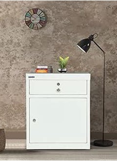 RIGID Steel Bedside pedestal White 50x40x45cm  - Image 1