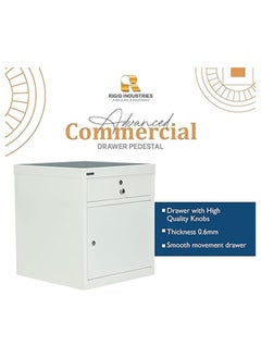 RIGID Steel Bedside pedestal White 50x40x45cm  - Image 2