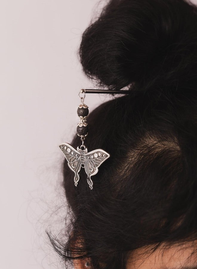 HAQUIL Moth Dangle Hairstick for Women Hair Sticks for Bun Hair Long Hair Classic Vintage - Image 3