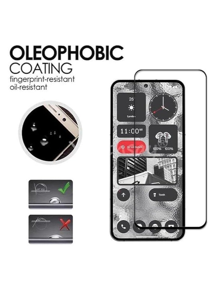 2pcs Screen protector for Nothing Phone 2 Full Glue Edge-to-Edge Protector Ultra Thin Scratch-Resistant Protection Film Black Transparent  - Image 2