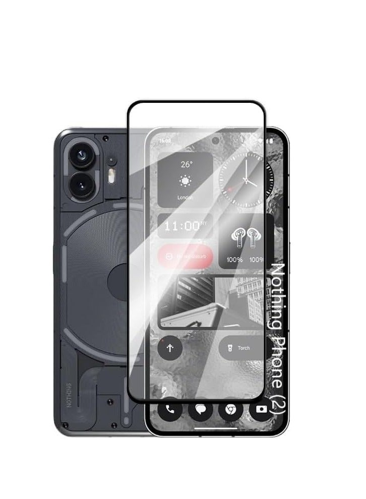 2pcs Screen protector for Nothing Phone 2 Full Glue Edge-to-Edge Protector Ultra Thin Scratch-Resistant Protection Film Black Transparent  - Image 4