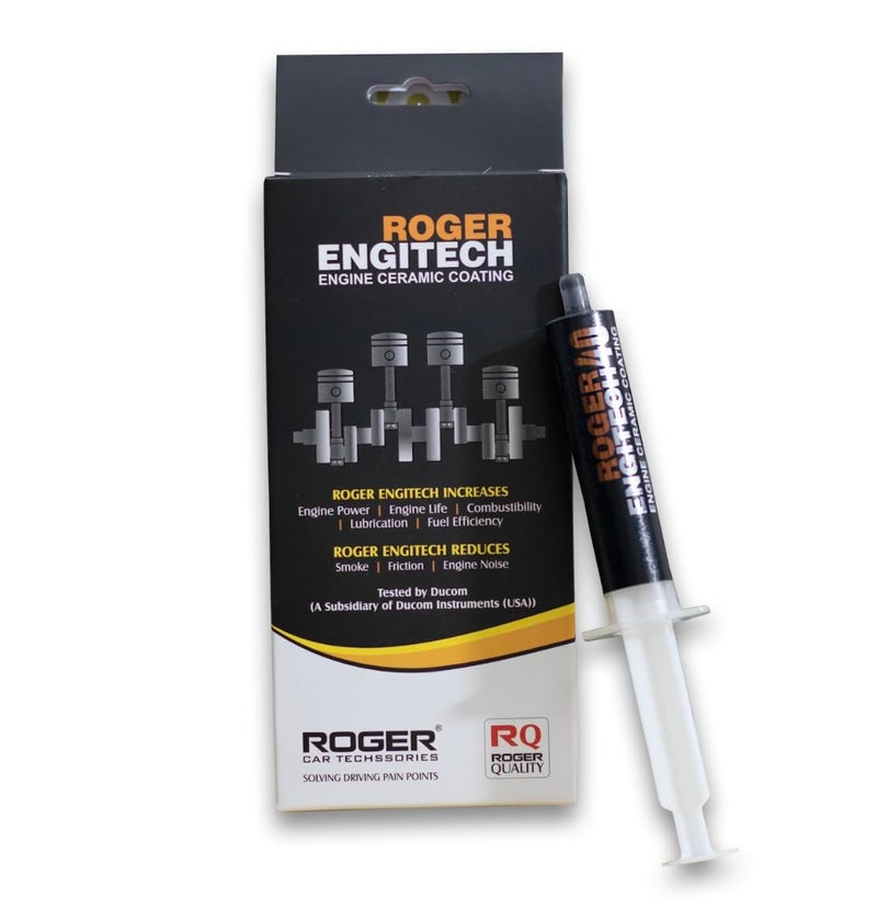 Roger Engitech Nano Ceramic Coating - High Performance Ceramic Engine Oil Additive With Friction Reduction Technology - Enhances Engine Efficiency, Suitable For All Cars - Image 1