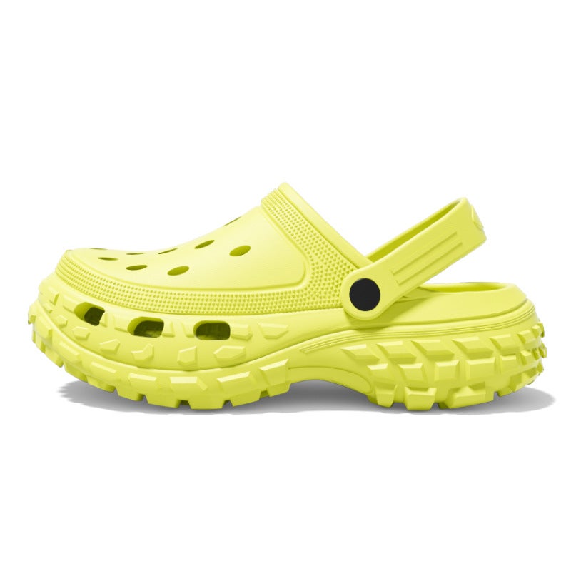 Thick Sole Slippers Unisex Cute Breathable Anti-Slip Platform Green