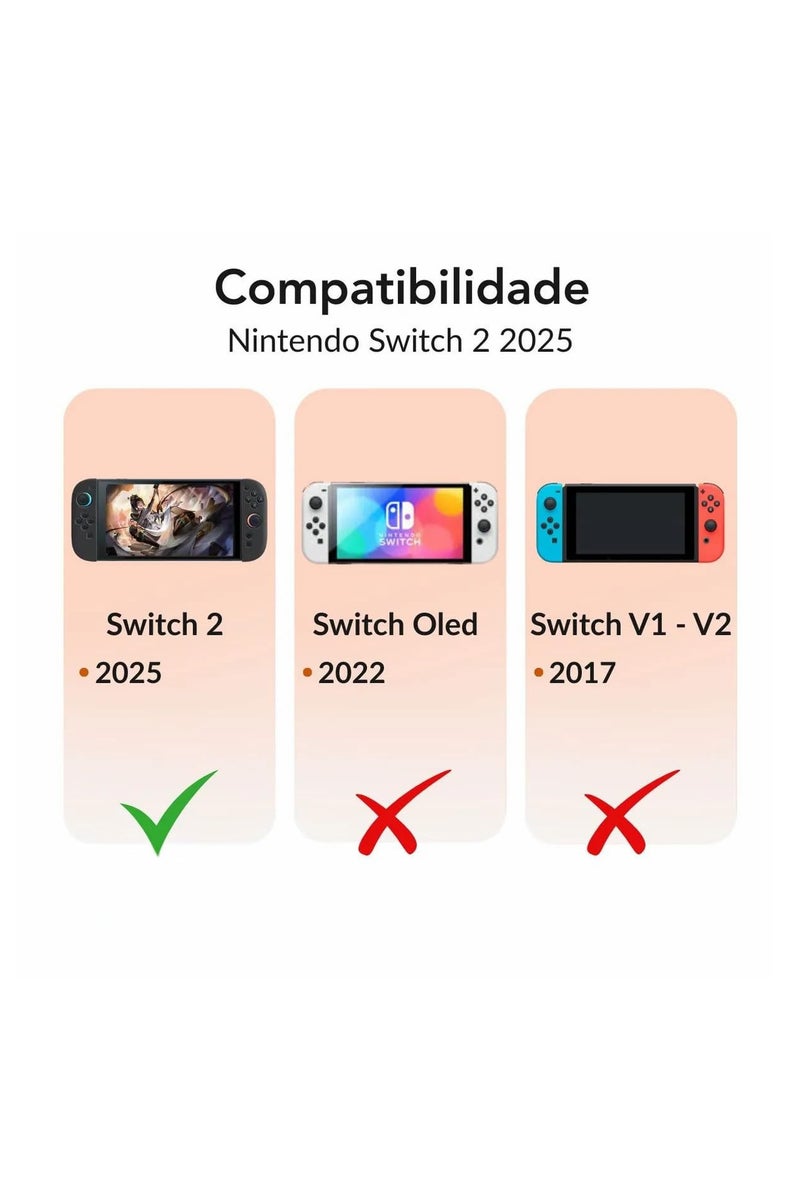 Nintendo Switch 2 Carrying Case, Large Capacity Storage Bag with 12 Game Card Slots, Dock Compatible, Handle Design Nintendo (2025) Switch 2, (Blue) - Image 4