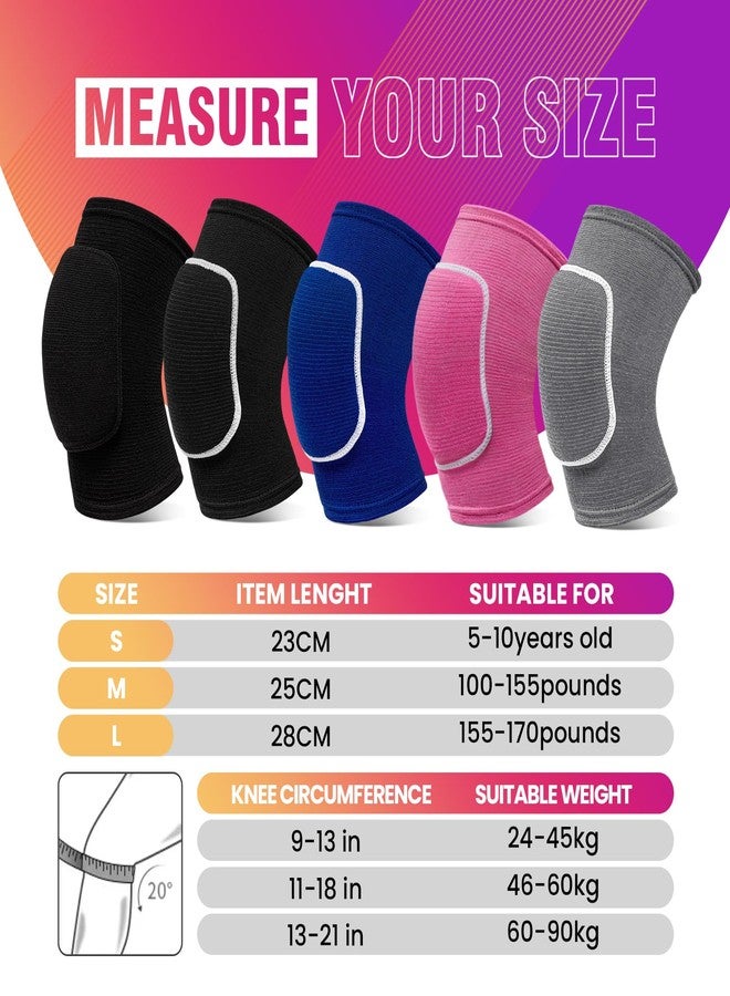 RYBTB Volleyball Knee Pads,Knee Pads for Women,Men,Kids,Girls,Knee Brace for Basketball Volleyball Football Dance Yoga Tennis Running Cycling Workout Climbing (Black, Small) - Image 2