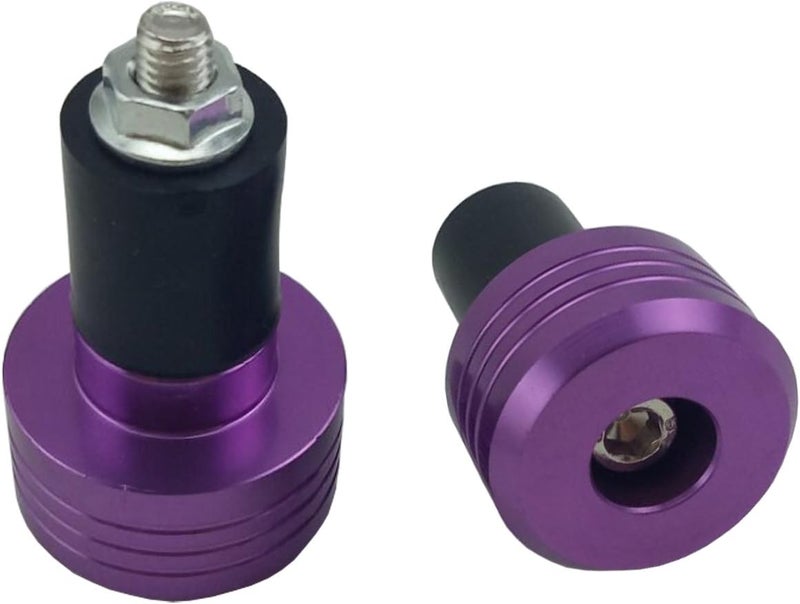 OKSTNO Motorcycle Handlebar Ends,7/8'' Handle Bar Slider Caps Weight Plugs CNC Aluminum (Purple) - Image 1