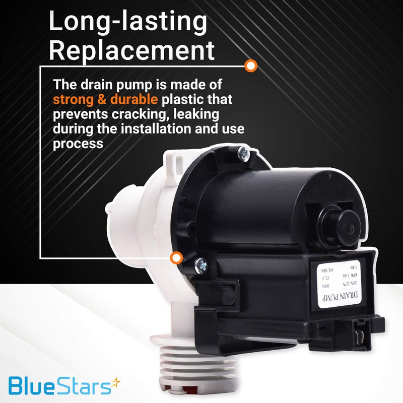 BlueStars BlueStars 137221600 Washer Drain Pump Replacement Part - Compatible with Kenmore Frigidaire Washers - Replaces 137108100 137151800 131724000 134051200 134740500 PS7783938 AP5684706  - Image 5