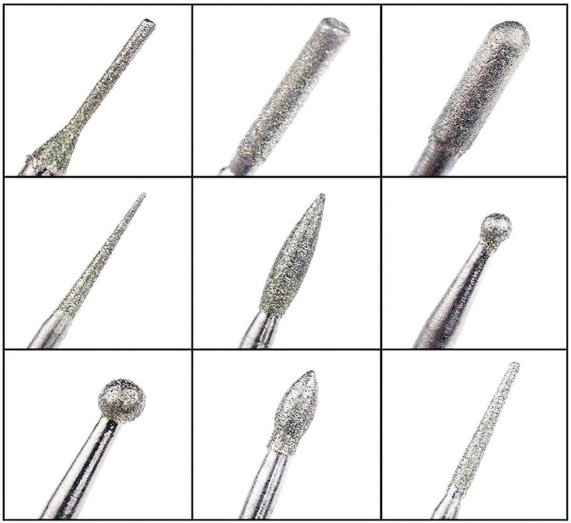 DIY Crafts Diy Crafts 12404 5884 Tungsten Steel Solid Carbide Rotary Burr Tool 1/8" Shank Single/Double Cut Head, Multicolor, 20 Piece  - Image 1