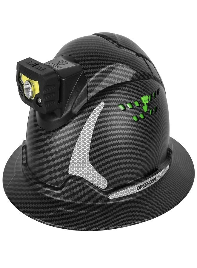 GREEN DEVIL Matrix Full Brim Hard Hat with Headlight Vented Construction Safety Helmet OSHA Approved Cascos De Construccion Work Hardhat for Men&Women - Image 1
