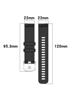Anmi 2 pcs Replacement  Strap Silicone Band for Huawei Watch GT4  46mm(Black/Orange)  - Image 4